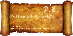Pellegrini Barabás névjegykártya